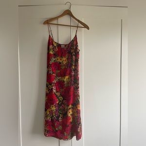 Aritzia Little Moon - floral midi slip dress